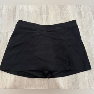 Black Mini Skirt with shorts under